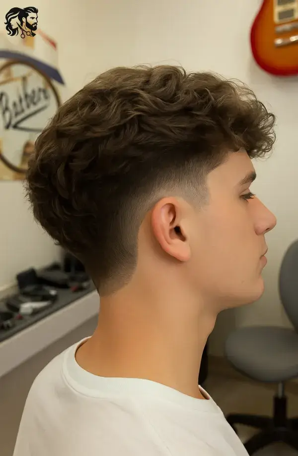 Burst Fade Wavy Hair