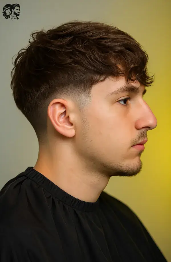 Choppy Fringe Mohawk with Burst Fade