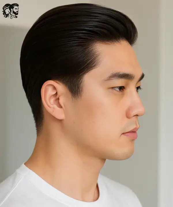 Slick Back with Low Taper Fade