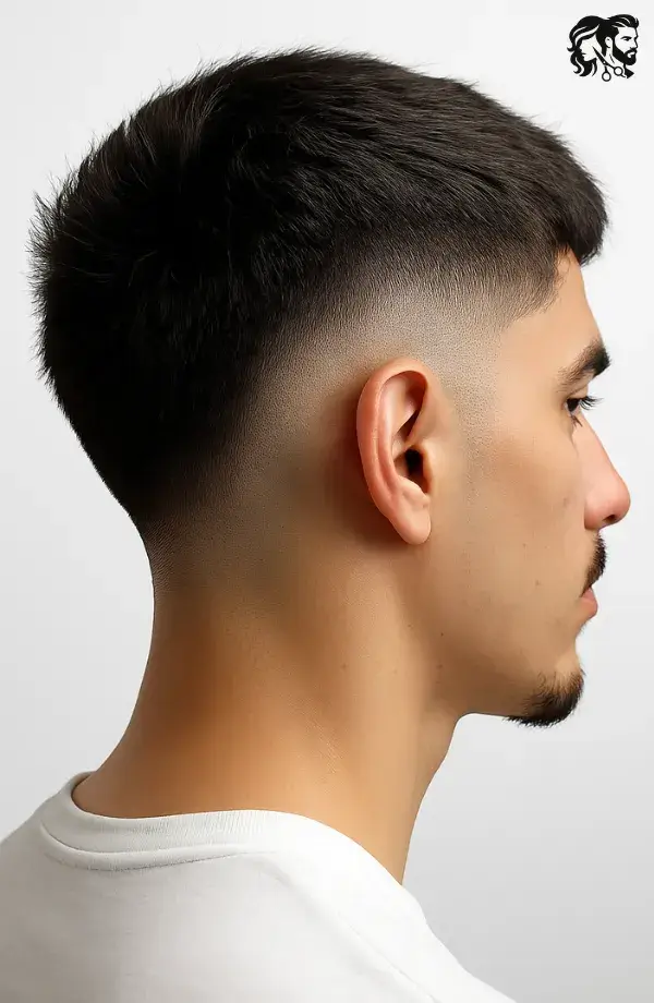 Textured Short Hair with Burst Fade