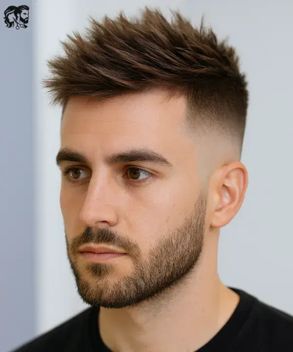 Textured Spiky Hair Fade